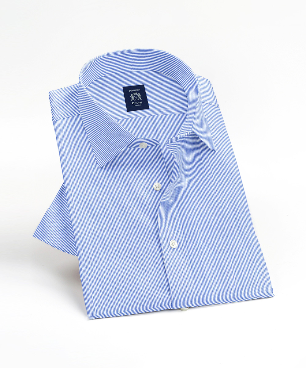 Envoy Platinum Men’s Light Blue Formal Wear Tailor Fit Shirt - Image 3