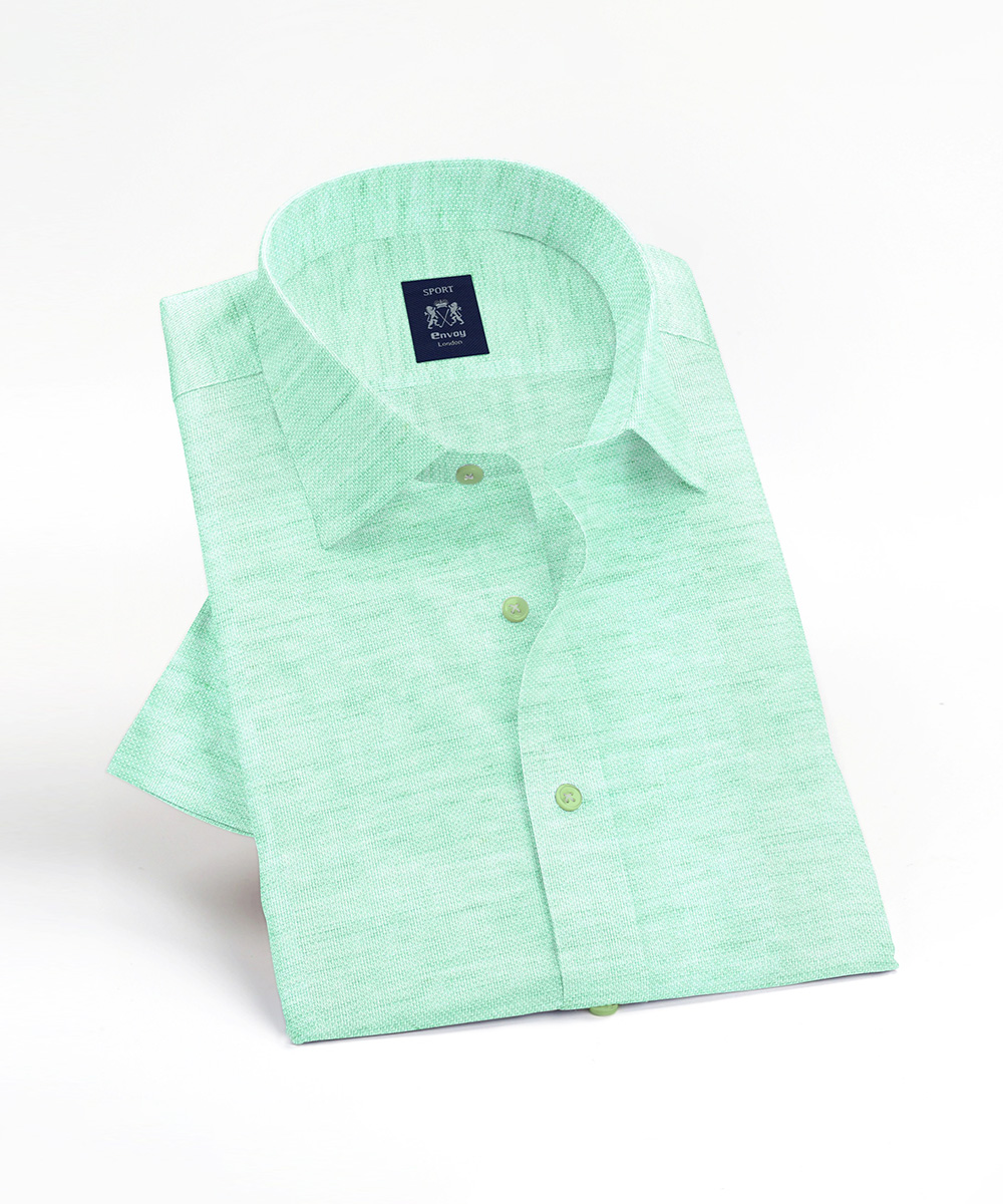 Envoy Sport Men’s Green Casual Wear Tailor Fit Shirt - Image 3