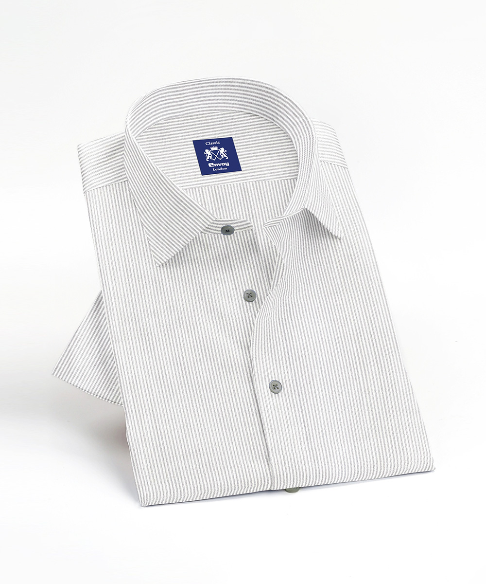 Envoy Classic Men’s Grey Formal Wear Regular Fit Shirt - Image 3